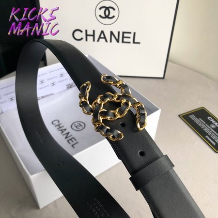 Chanel Black Belt 3.0cm