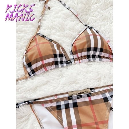 Burberry Grid Two-Piece Swimsuit