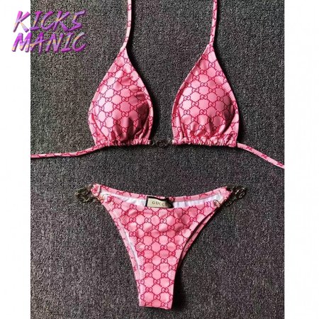 Gucci Pink Two-Piece Swimsuit