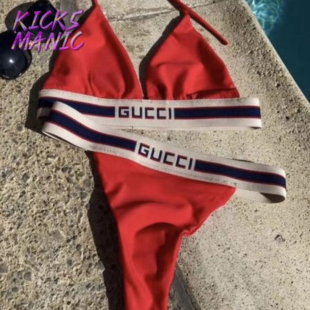 Gucci Red Two-Piece Swimsuit