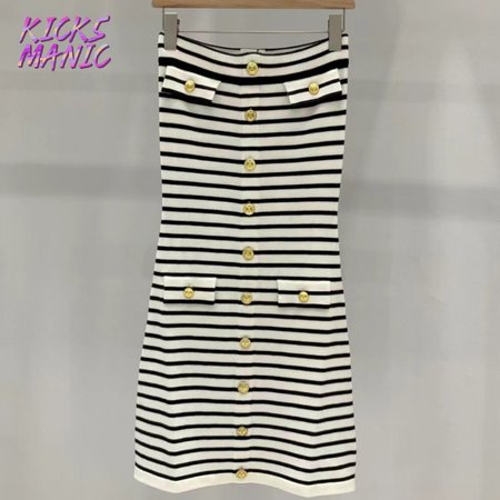 Celine Mariniere Mini Dress In Wool Cream / Black