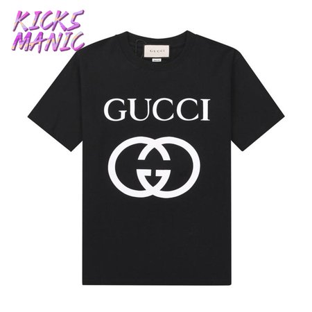Gucci Interlocking GG Print T-shirt Men's Black Ivory