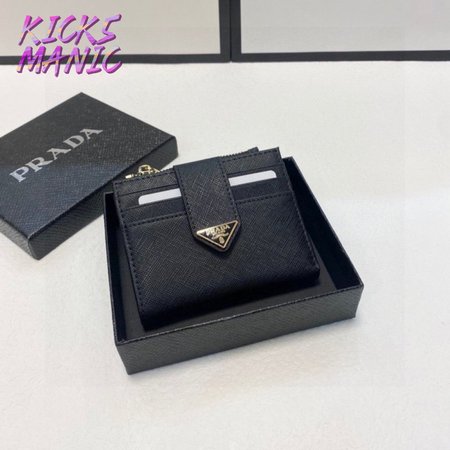 Prada Saffiano And Leather Card Holder
