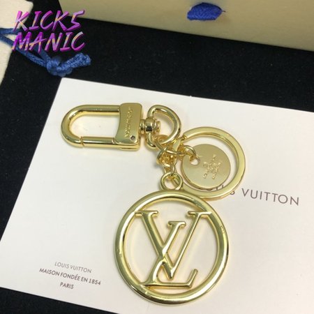 bag charm key holder circle gold