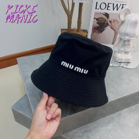 Miu Miu Logo Embroidered Bucket Hat