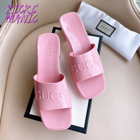Gucci 60mm Slide Sandal Pink Rubber
