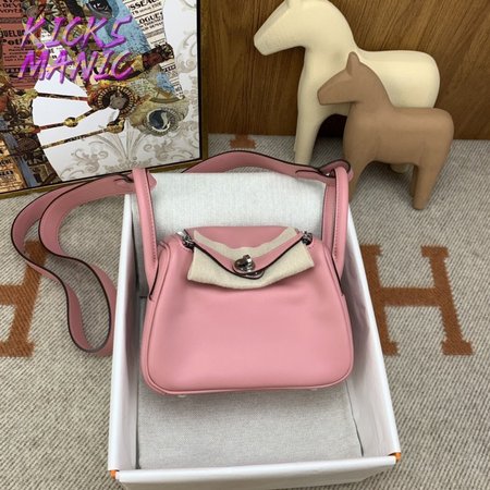 Hermes Lindy 26 Veau Swift Leather 3Q Rose Sakura Palladium Hardware 2016
