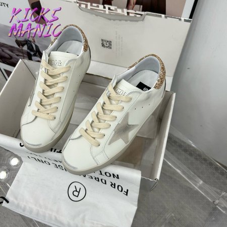 Golden Goose Superstar Leather & Glitter Sneaker