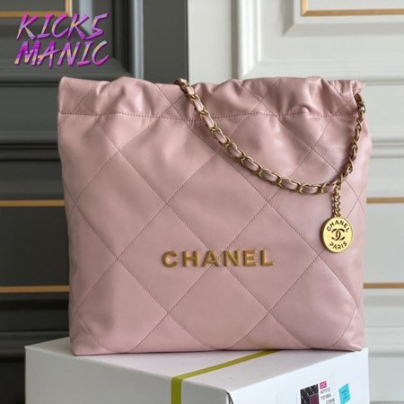 Chanel Calfskin Quilted Chanel 22 Rose Clair