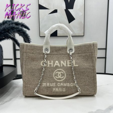 Chanel Medium Denim Deauville Shopping Tote