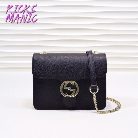 Gucci Interlocking G Shoulder Bag Small Black