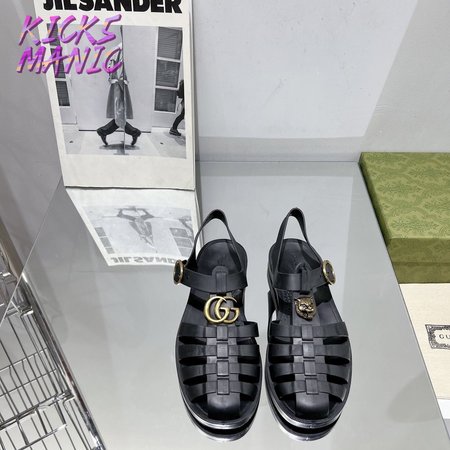 Gucci Rubber Buckle Strap Sandal