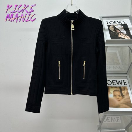Balmain Black Zip Cardigan