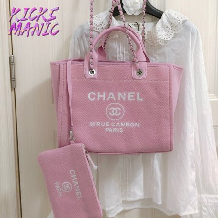 Chanel Deauville Shopping Bag Pink