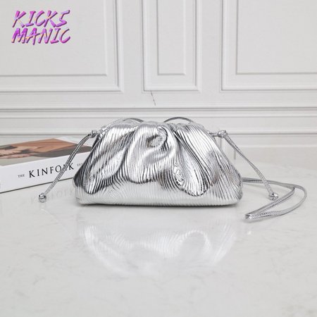 Bottega Veneta Mini Pouch Silver