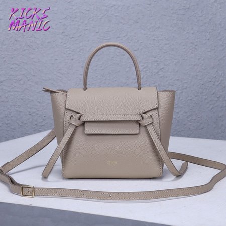 Celine Pico Belt Bag In Grained Calfskin Light Taupe