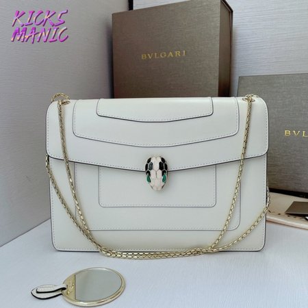 Bvlgari Serpenti Forever Shoulder Bag White 290265