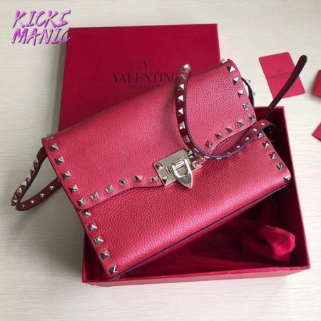 Valentino Small Rockstud Grainy Calfskin Crossbody Bag Rose Violet WB0181VSF_M24