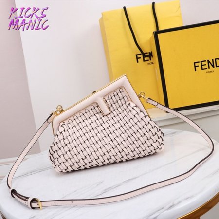 Fendi First Small Pink Braided Leather Bag