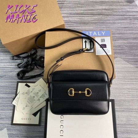 Gucci Horsebit 1955 Small Shoulder Bag Black