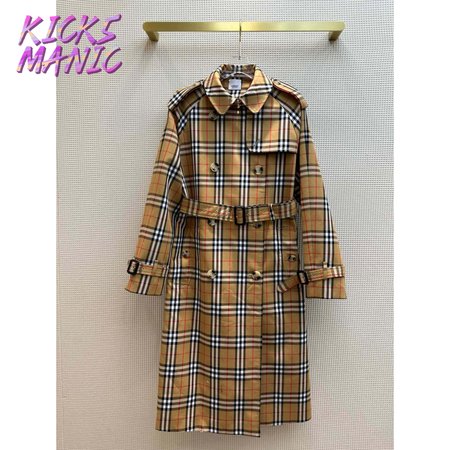 Burberry Check Gabardine Trench Coat