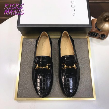 Gucci Jordaan Crocodile Loafer Black 38-44