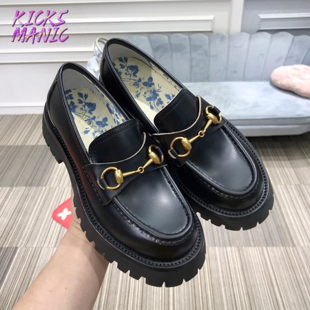 Gucci Leather Lug Sole Horsebit Loafer 35-39
