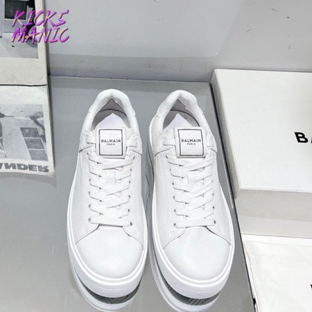 Balmain B-Court Trainers In Calfskin 35-41